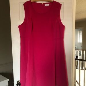Calvin Klein pink sleeveless dress w gold zipper